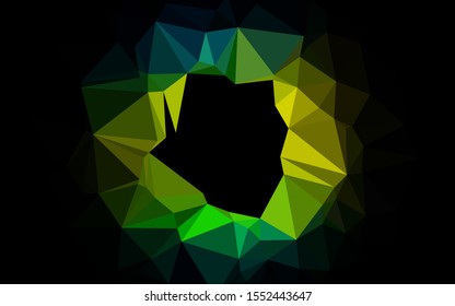 Dark Blue, Yellow vector shining triangular template. Shining illustration, which consist of triangles. New texture for your design.