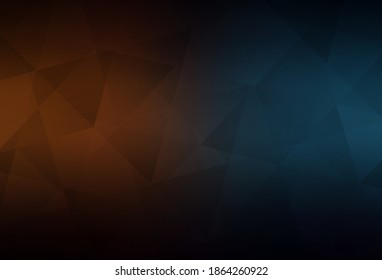 Azul oscuro, amarillo vectorial brillante diseño triangular. Muestra geométrica triangular con gradiente.  Nuevo estilo para su diseño de negocio.