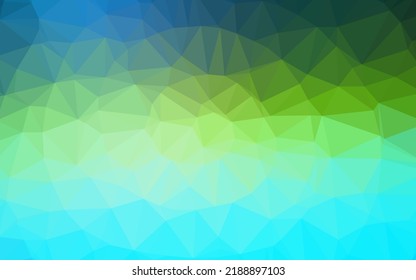 Dark Blue, Yellow vector shining triangular pattern. Colorful abstract illustration with gradient. Triangular pattern for your business design.