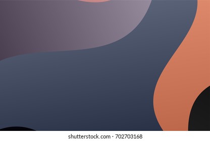 Dark Blue, Yellow vector shining cranked background. A sample with blurred shapes. The completely new template can be used for your brand book.