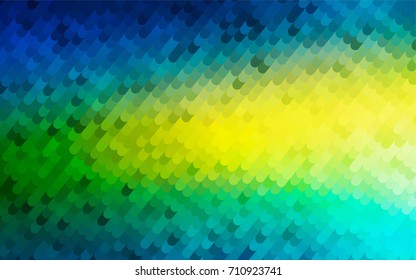 Dark Blue, Yellow vector shining cranked pattern. A sample with curved shapes. Brand-new design for your business.