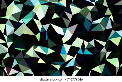Dark Blue, Yellow vector shining triangular background. A completely new color illustration in a vague style. Brand-new style for your business design.