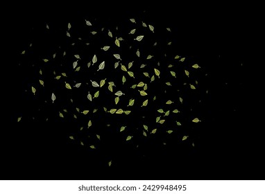 Dark Blue, Yellow vector sketch template. Modern geometrical abstract illustration with leaves. Hand painted design for web, leaflet, textile.