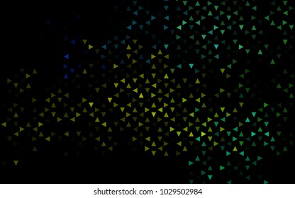 Dark Blue, Yellow vector of small triangles on white background. Illustration of abstract texture of triangles. Pattern design for banner, poster, cover.