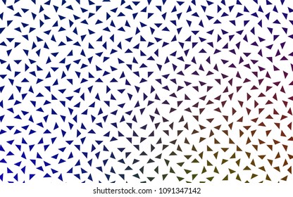 Dark Blue, Yellow vector of small triangles on white background. Illustration of abstract texture of triangles. Pattern design for banner, poster, cover.