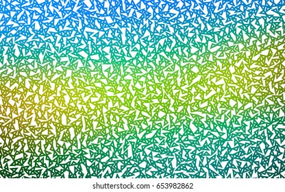 Dark Blue, Yellow vector of small triangles on white background. Illustration of abstract texture of triangles. Pattern design for banner, poster, cover.