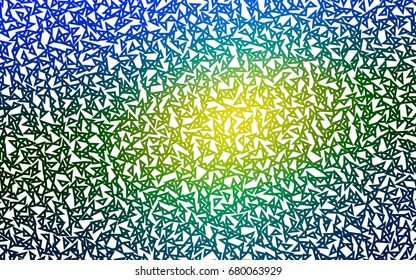 Dark Blue, Yellow vector of small triangles on white background. Illustration of abstract texture of triangles. Pattern design for banner, poster, cover.