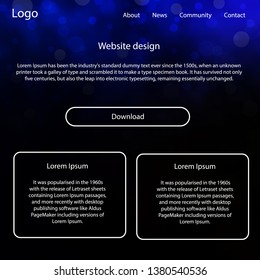 Dark Blue, Yellow vector style guide with sky stars. Decorative ui kit design in abstract style with colorful sky. This sample is for your website.