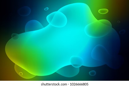 Dark Blue, Yellow vector template with bubble shapes. An elegant bright illustration with gradient. Textured wave pattern for backgrounds.