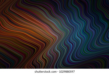 Dark Blue, Yellow vector template with lines, ovals. A sample with blurred bubble shapes. New composition for your brand book.