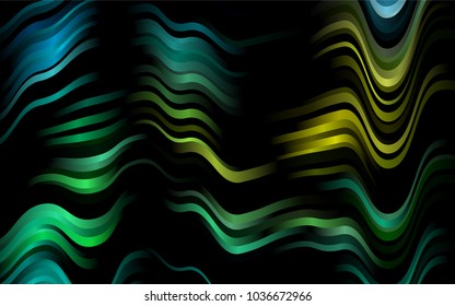 Dark Blue, Yellow vector template with bent lines. Colorful illustration in abstract marble style with gradient. The template for cell phone backgrounds.