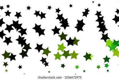 Dark Blue, Yellow vector template with sky stars. Decorative shining illustration with stars on abstract template. The template can be used as a background.