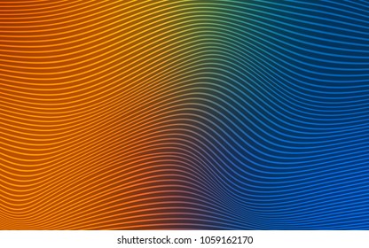 Dark Blue, Yellow vector template with lines. Creative geometric illustration in Origami style with gradient. The template for background of cell phones.