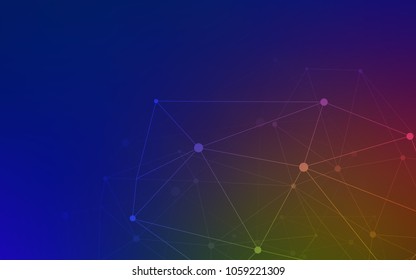 Dark Blue, Yellow vector template with circles, triangles. Abstract illustration with colorful discs and triangles. Pattern can be used as texture of wallpapers.