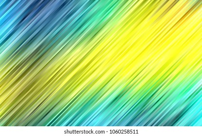 Dark Blue, Yellow vector template with bent ribbons. Colorful abstract illustration with gradient lines. The template for cell phone backgrounds.