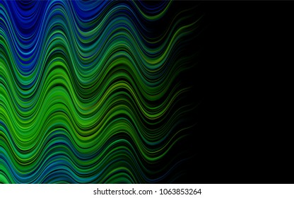 Dark Blue, Yellow vector template with lines, ovals. Shining crooked illustration in marble style. The elegant pattern for brand book.