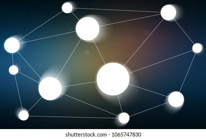 Dark Blue, Yellow vector template with circles, triangles. Illustration with set of colorful abstract circles and lines. Pattern can be used for beautiful websites.
