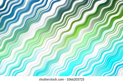 Dark Blue, Yellow vector template with liquid shapes. Glitter abstract illustration with wry lines. New composition for your brand book.