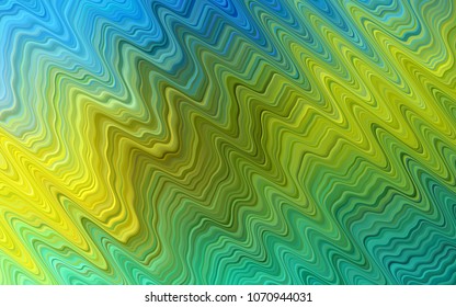 Dark Blue, Yellow vector template with bent lines. A vague circumflex abstract illustration with gradient. Pattern for your business design.