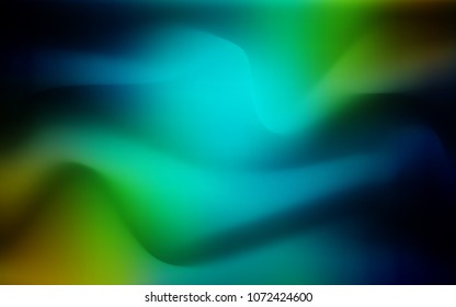 Dark Blue, Yellow vector template with lava shapes. Geometric illustration in marble style with gradient.  New composition for your brand book.