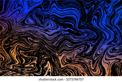 Dark Blue, Yellow vector template with abstract circles. Shining crooked illustration in marble style. Marble style for your business design.