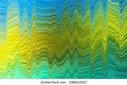 Dark Blue, Yellow vector template with bent lines. Geometric illustration in marble style with gradient.  A completely new marble design for your business.