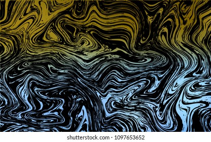 Dark Blue, Yellow vector template with lava shapes. A sample with blurred bubble shapes. The template for cell phone backgrounds.