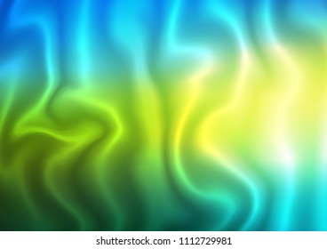 Dark Blue, Yellow vector template with bent ribbons. Colorful illustration in abstract marble style with gradient. A new texture for your  ad, booklets, leaflets.