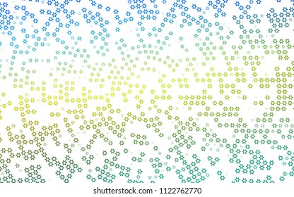 Dark Blue, Yellow vector template with sky stars. Stars on blurred abstract background with gradient. The template can be used as a background.