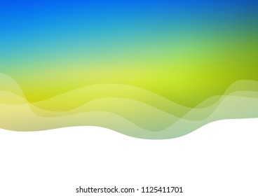 Dark Blue, Yellow vector template with lava shapes. A vague circumflex abstract illustration with gradient. The template for cell phone backgrounds.