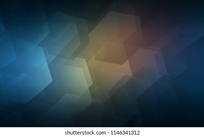 Dark Blue, Yellow vector template in hexagonal style. Colorful hexagons on white backdrop. Beautiful design for your business advert.