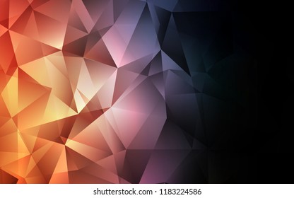 Dark Blue, Yellow vector template with crystals, triangles. Glitter abstract illustration with triangular shapes. The template can be used as a background.