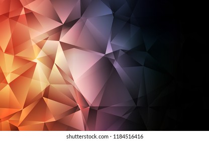 Dark Blue, Yellow vector template with crystals, triangles. Triangles on abstract background with colorful gradient. Best design for your ad, poster, banner.