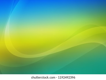 Dark Blue, Yellow vector template with lava shapes. Modern gradient abstract illustration with bandy lines. The best blurred design for your business.