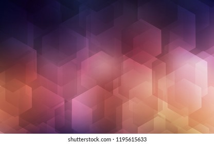 Dark Blue, Yellow vector template in hexagonal style. Abstract illustration with colorful hexagons. Pattern can for your ad, booklets.