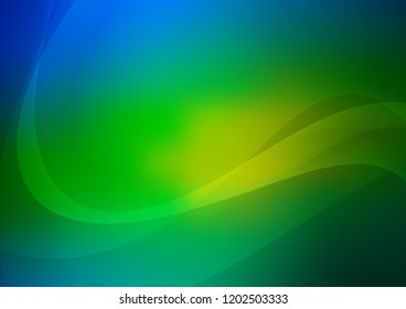 Dark Blue, Yellow vector template with lava shapes. A vague circumflex abstract illustration with gradient. The template for cell phone backgrounds.
