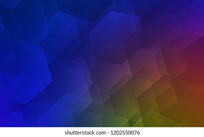 Dark Blue, Yellow vector template in hexagonal style. White background with colorful hexagons. New template for your brand book.