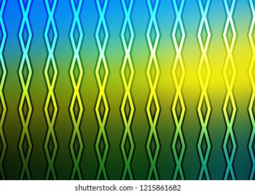 Dark Blue, Yellow vector template with sticks, squares. Colorful decorative design in simple style with lines, rhombuses. Backdrop for TV commercials.