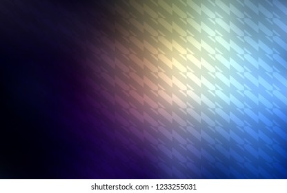 Dark Blue, Yellow vector template with repeated sticks. Lines on blurred abstract background with gradient. Template for your beautiful backgrounds.