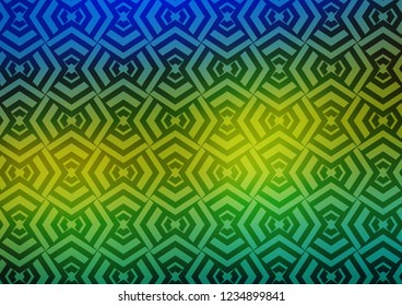 Dark Blue, Yellow vector template with repeated sticks. Modern geometrical abstract illustration with staves. Pattern for websites, landing pages.