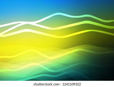Dark Blue, Yellow vector template with repeated sticks. Lines on blurred abstract background with gradient. The pattern can be used for busines ad, booklets, leaflets