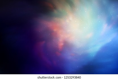Dark Blue, Yellow vector template with space stars. Shining colored illustration with bright astronomical stars. Template for cosmic backgrounds.