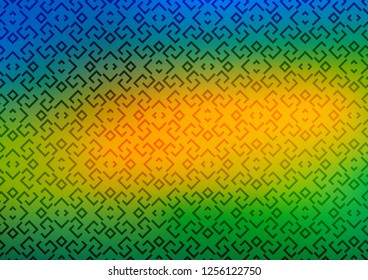 Dark Blue, Yellow vector template with repeated sticks. Lines on blurred abstract background with gradient. Pattern for websites, landing pages.