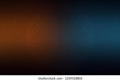 Dark Blue, Yellow vector template with space stars. Space stars on blurred abstract background with gradient. Pattern for astronomy websites.