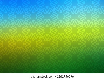 Dark Blue, Yellow vector template with triangles, squares. Abstract gradient illustration with triangles, cubes. Modern template for your landing page.