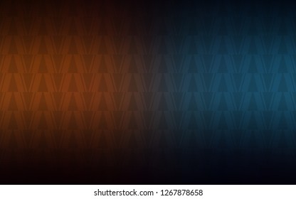 Dark Blue, Yellow vector template with lines, triangles. Triangles on abstract background with colorful gradient. Smart design for your adverts.
