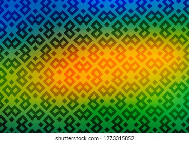 Dark Blue, Yellow vector template with crystals, rectangles. Beautiful illustration with rectangles and squares. Pattern for busines ad, booklets, leaflets
