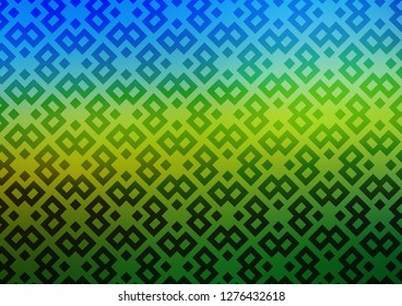 Dark Blue, Yellow vector template with crystals, rectangles. Abstract gradient illustration with rectangles. Pattern for busines ad, booklets, leaflets