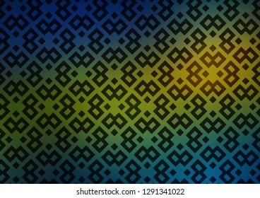 Dark Blue, Yellow vector template with crystals, rectangles. Modern abstract illustration with colorful rectangles. Pattern for busines ad, booklets, leaflets