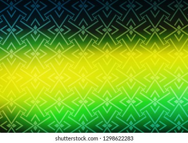 Dark Blue, Yellow vector template with repeated sticks. Lines on blurred abstract background with gradient. Smart design for your business advert.
